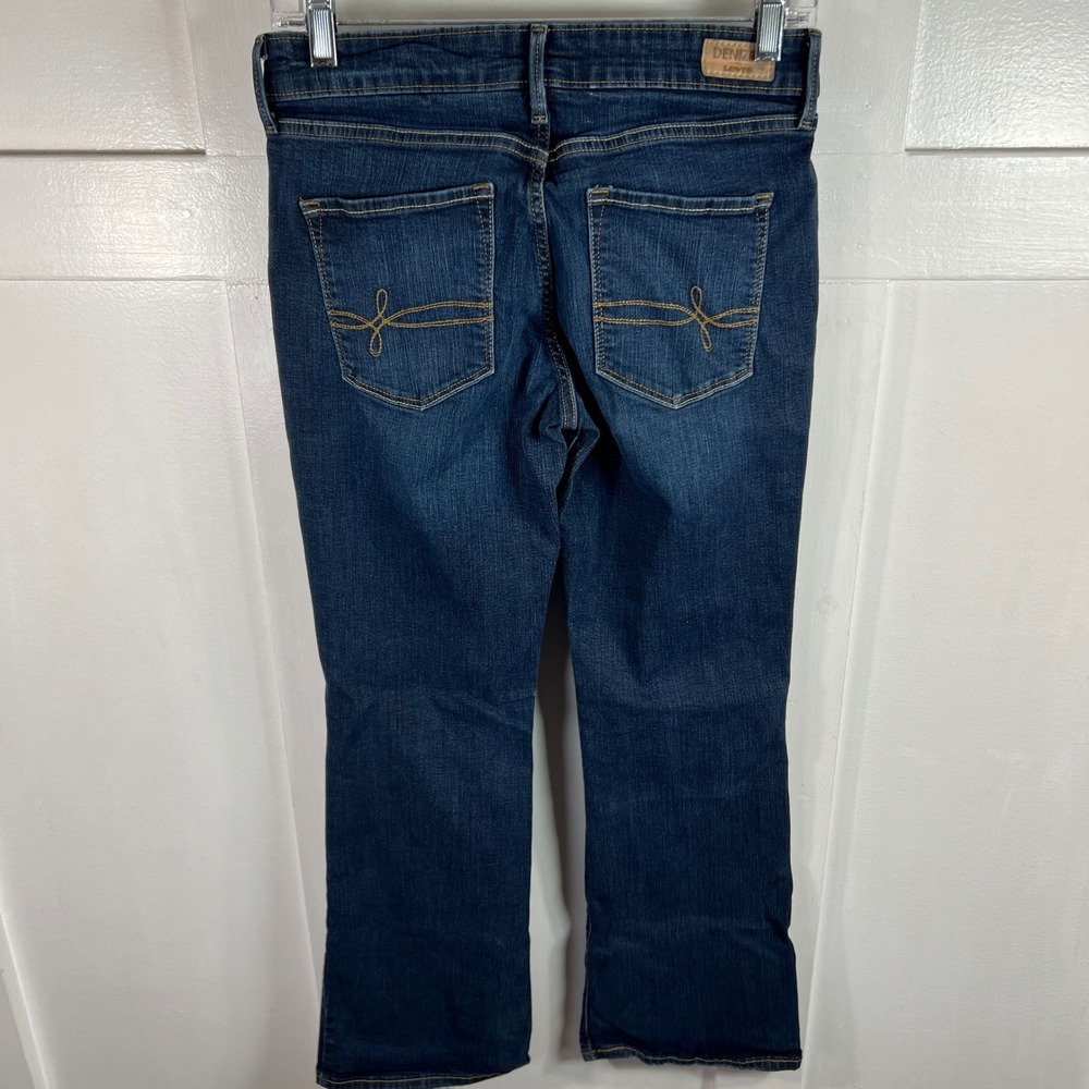 Denizen from Levis Modern Boot Cut Jeans Dark Wash Indigo Blue W28 L30 6S - Picture 2 of 8